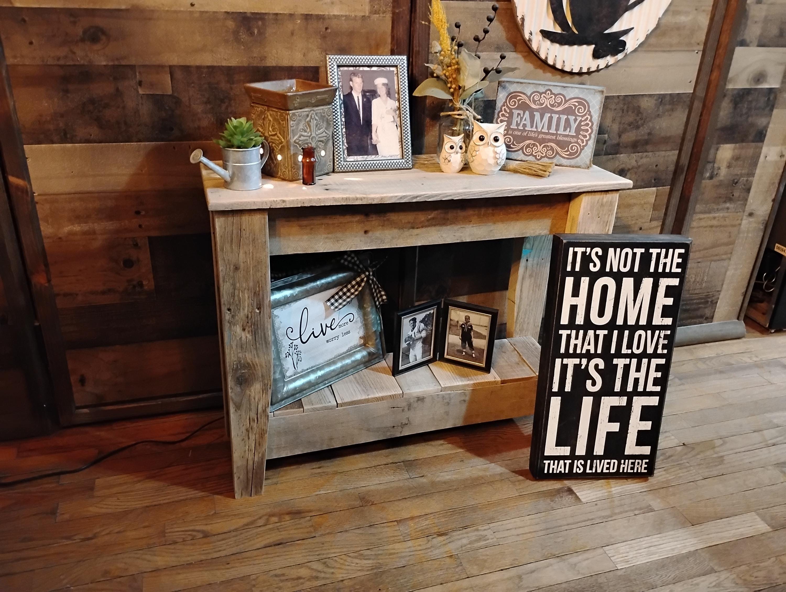 Rustic Console Table for Entryway