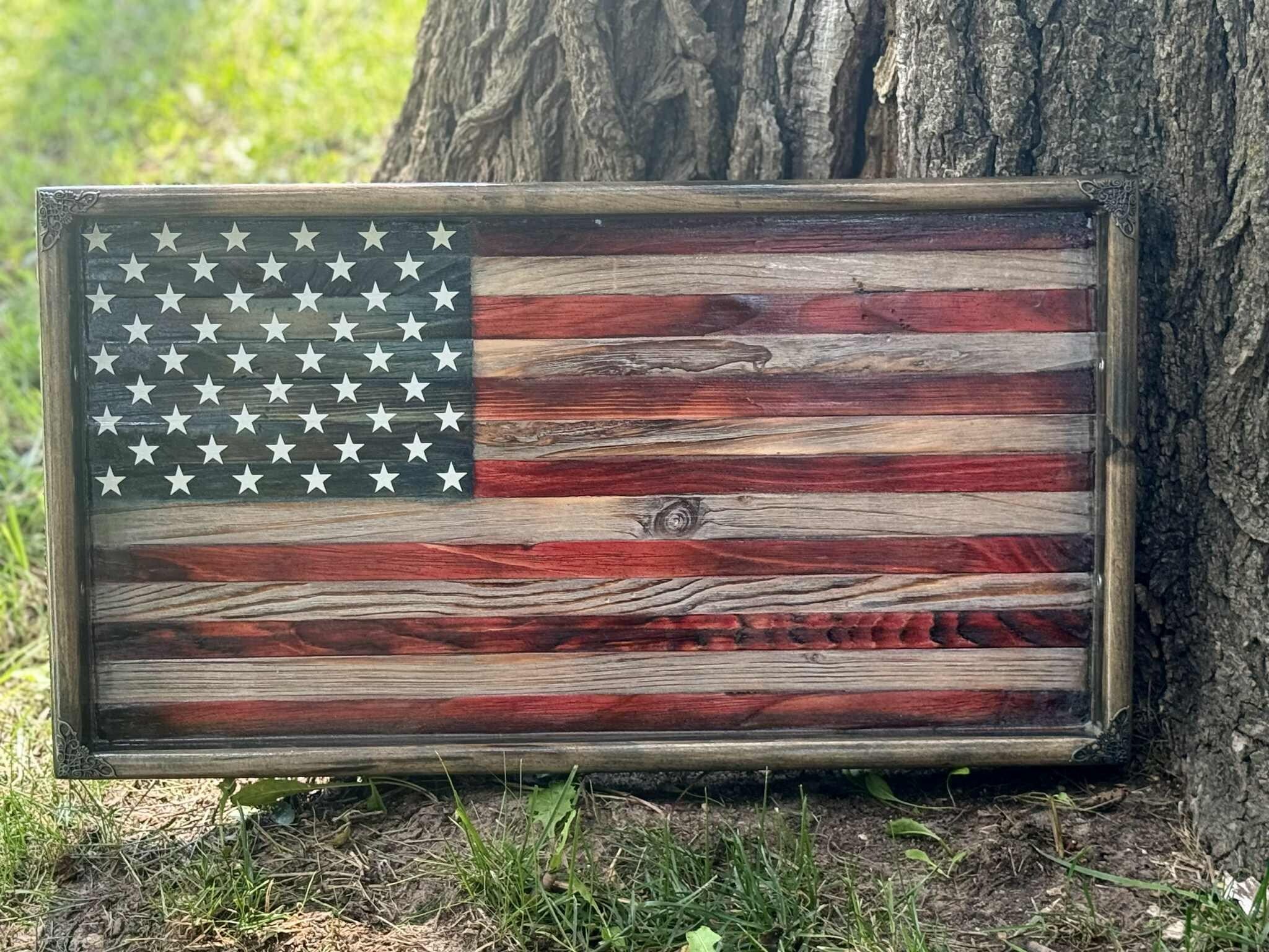 Rustic American Flag Wall Decor