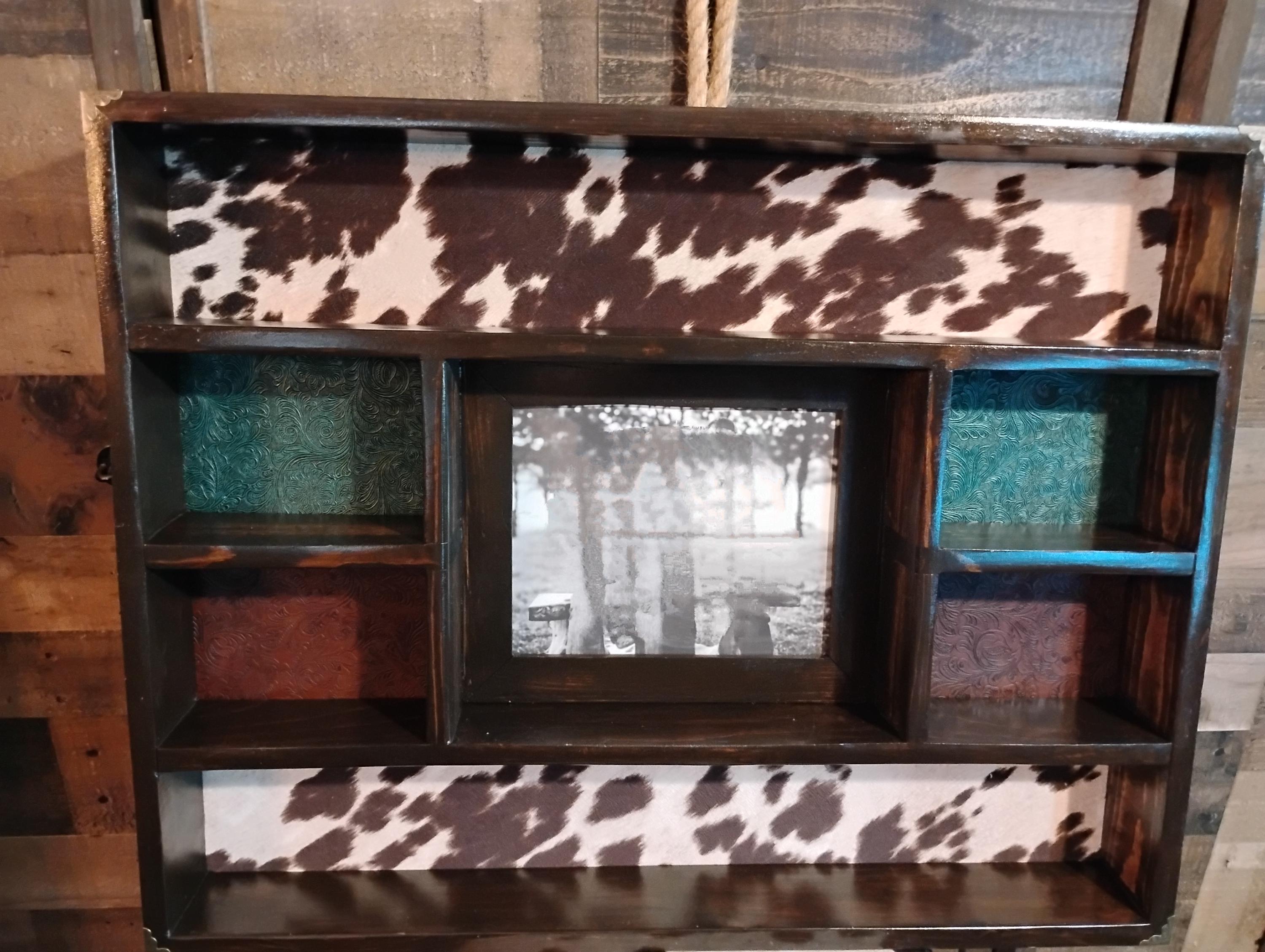 Belt Buckle Shelf with Frame | Trophy Buckle Display Shelf
