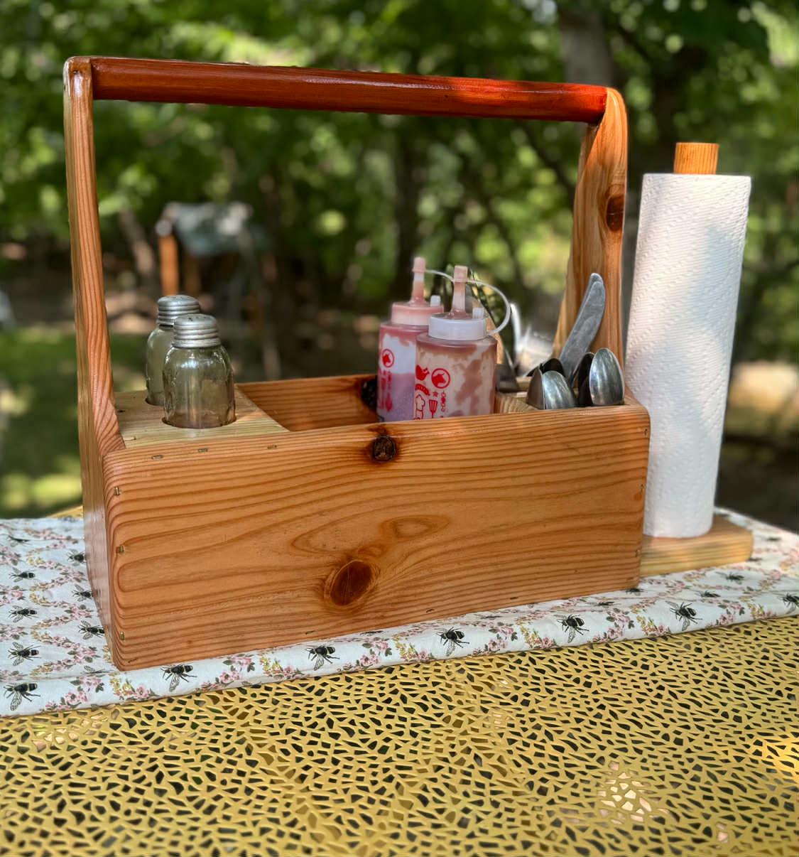 Wooden Condiment Holder