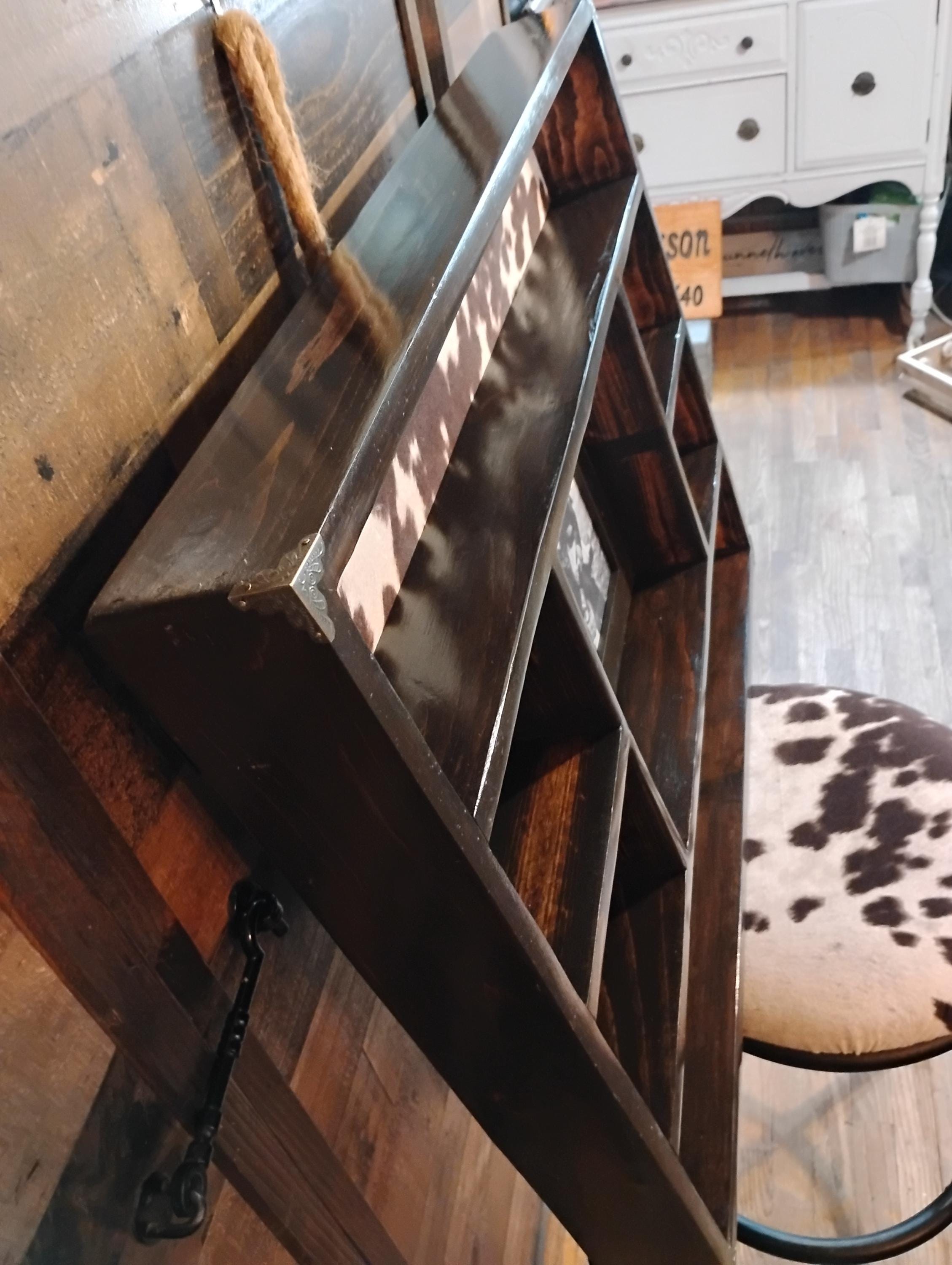 Belt Buckle Shelf with Frame | Trophy Buckle Display Shelf